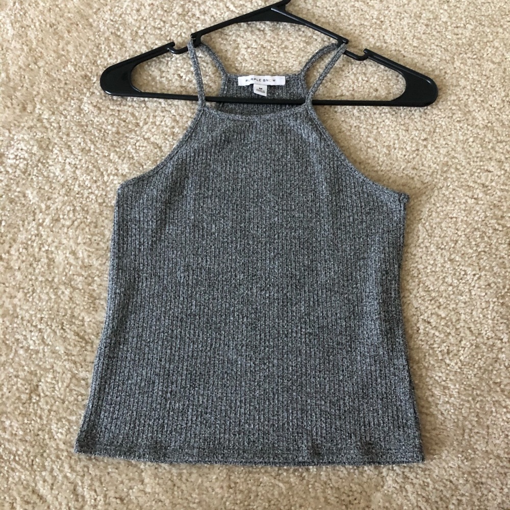 Purple Snow gray spaghetti strap tank top size M